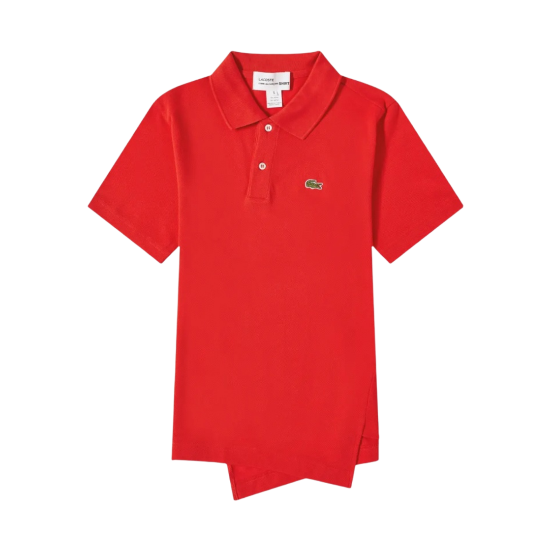 FL-T003-W23-1 Comme des Garcons Shirt x Lacoste Polo Shirt Red - 대표 이미지 #1
