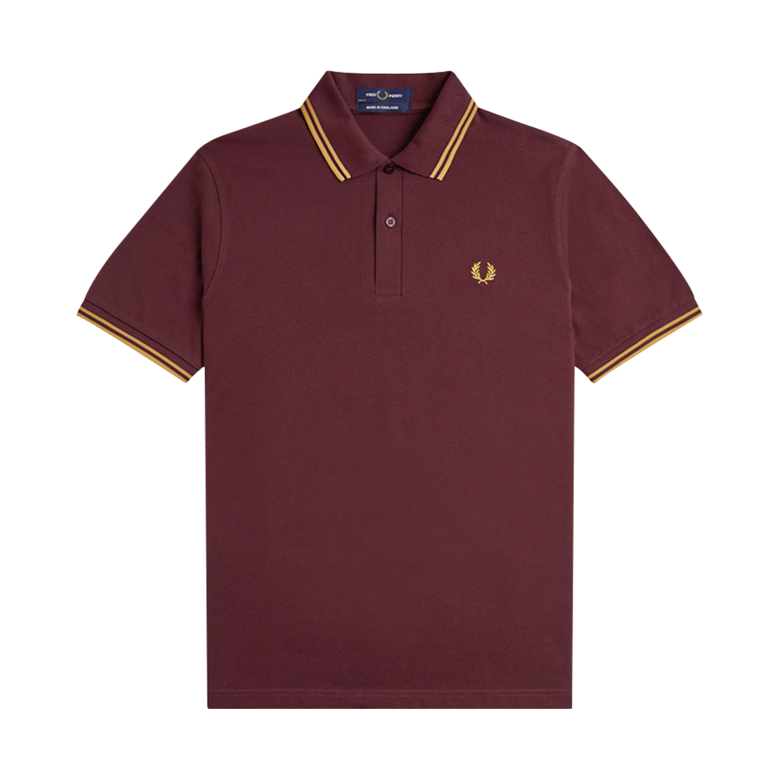AFPM2510012-Y89 Fred Perry M12 Twin Tipped Fred Perry Shirt Oxblood/Honeycmb