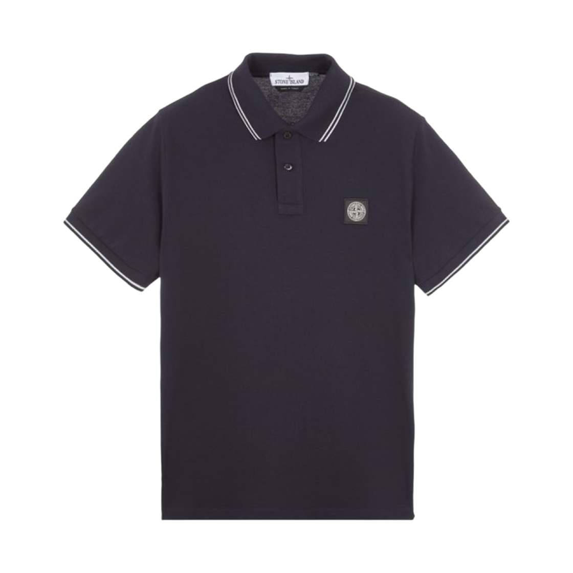 스톤 아일랜드 2SC18 스트레치 코튼 피케 숏슬리브 폴로 셔츠 네이비 블루 - 24SS(Stone Island 2SC18 Stretch Cotton Pique Short Sleeve Polo Shirt Navy Blue - 24SS) - 1
