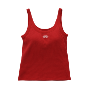 Menasoo Track Logo Reversible Waffle Sleeveless Red