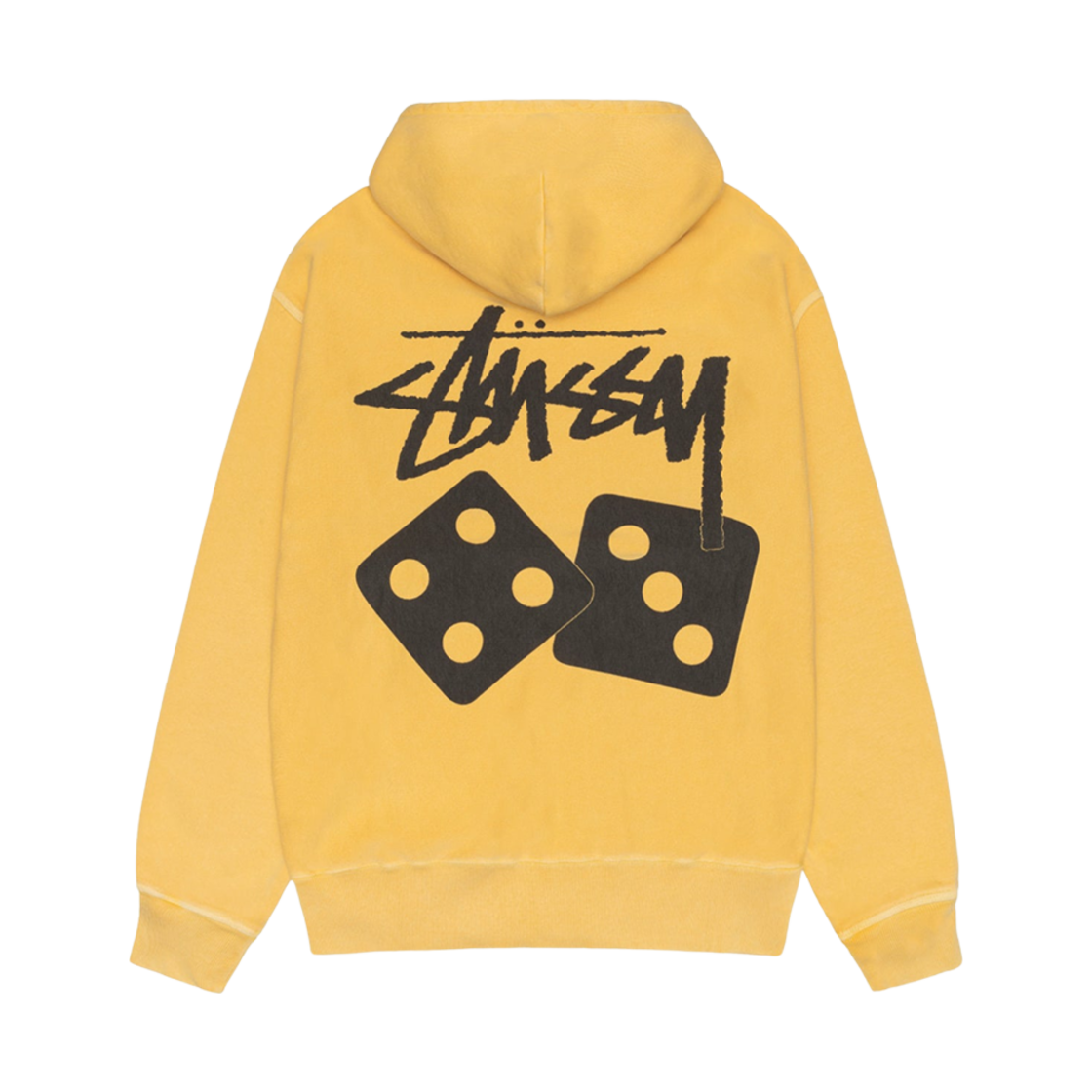 스투시 피그먼트 다이드 다이스 집 후드 옐로우(Stussy Pigment Dyed Dice Zip Hoodie Yellow)