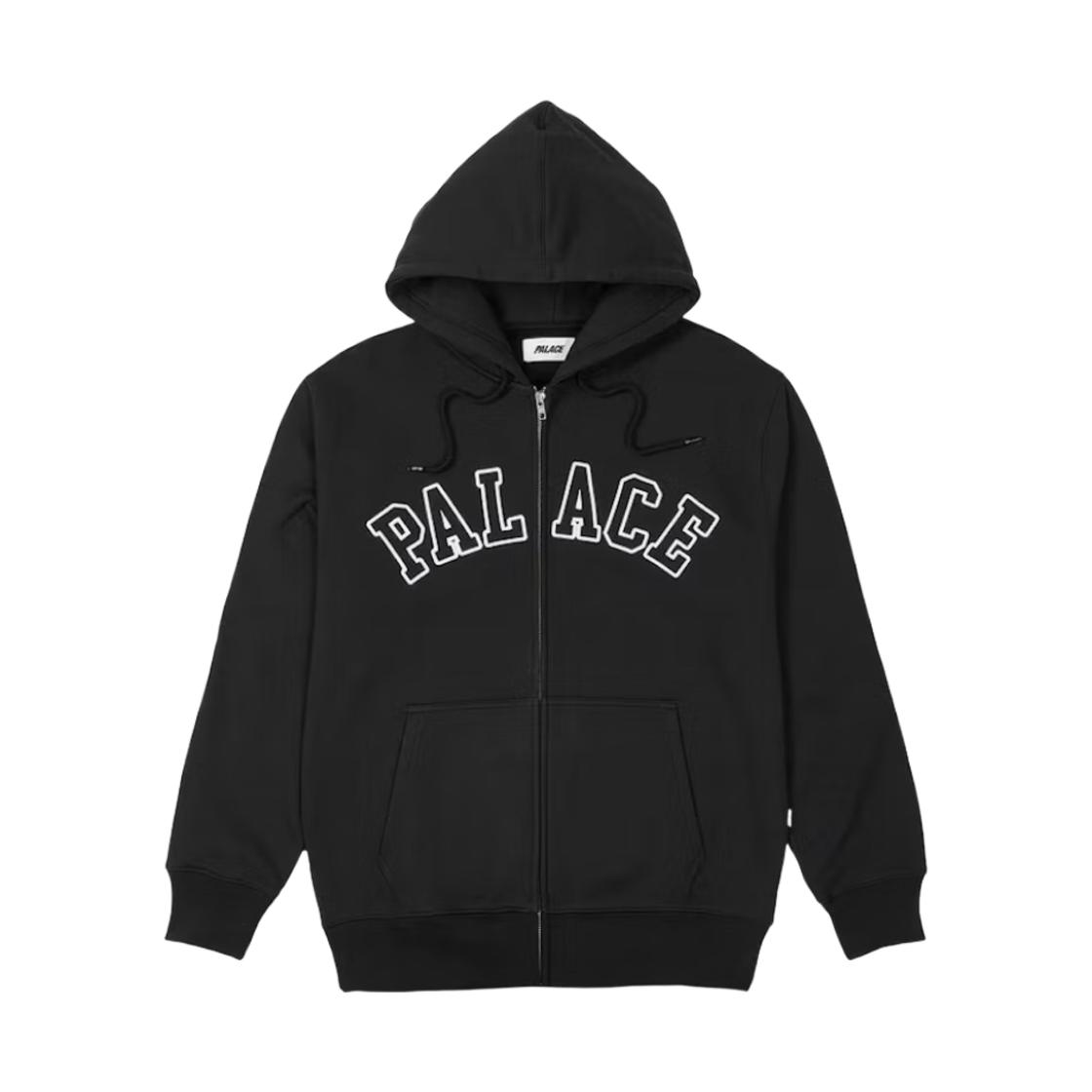 팔라스 아웃라인 아치 후드 집업 블랙 - 23SS(Palace Outline Arch Zip Hood Black - 23SS) - 1