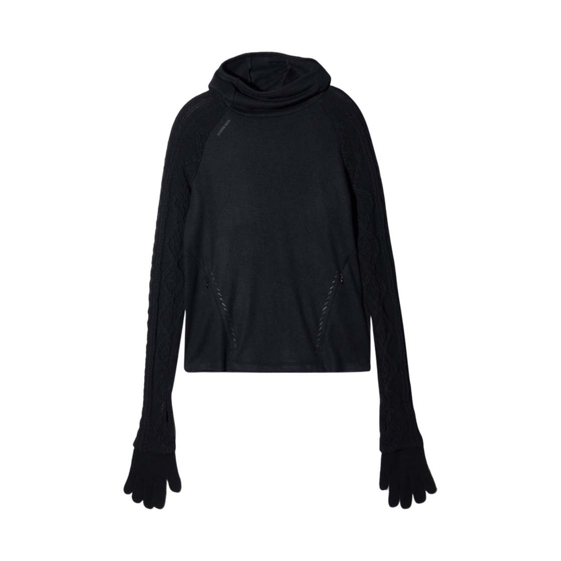 - Hyein Seo Techwool Hoodie w/ Gloves Black