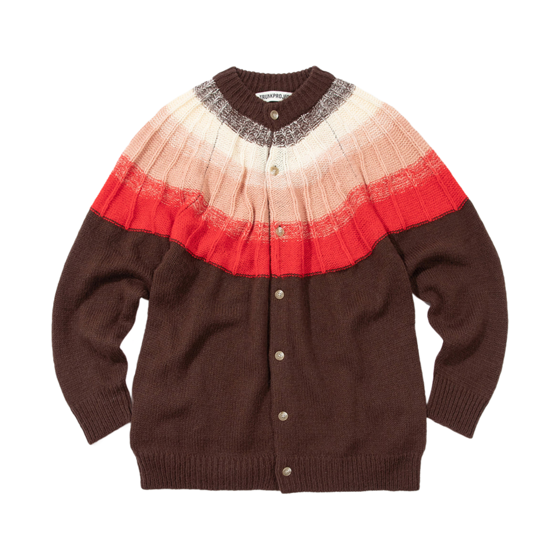 트렁크프로젝트 레인보우 카디건 브라운(TRUNKPROJECT Rainbow Cardigan Brown)