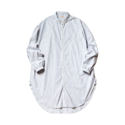 Kapital OX Stripe Button Down Giant Shirt Blue