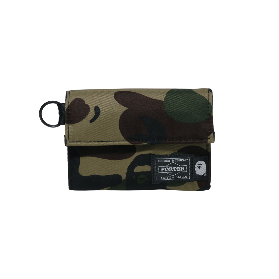 포터 x 베이프 퍼스트 카모 월렛 그린(Porter x BAPE 1st Camo Wallet Green)