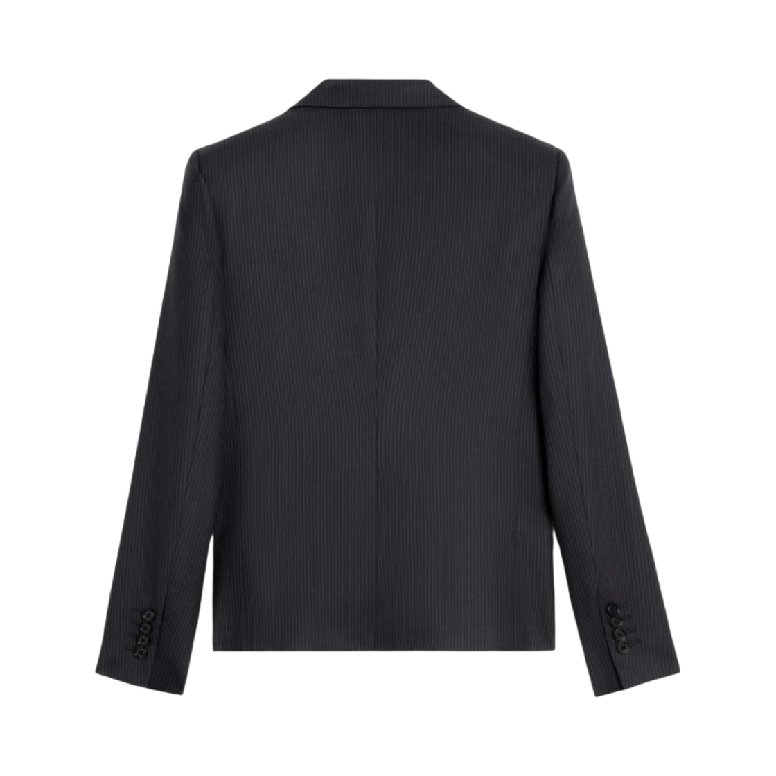 (W) 셀린느 숏 자켓 스트라이프 울 네이비 끄레((W) Celine Short Jacket in Striped Wool Navy Craie) - 2