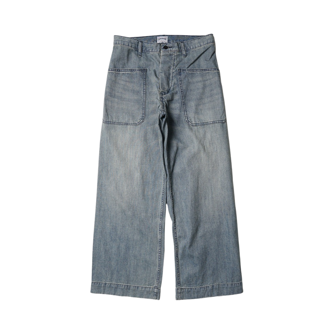 10079BH Houston Japan USN Denim Sailor Pants Bleach 10079BH