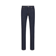 Dior Oblique Slim-Fit Jenas Blue Raw Cotton Denim