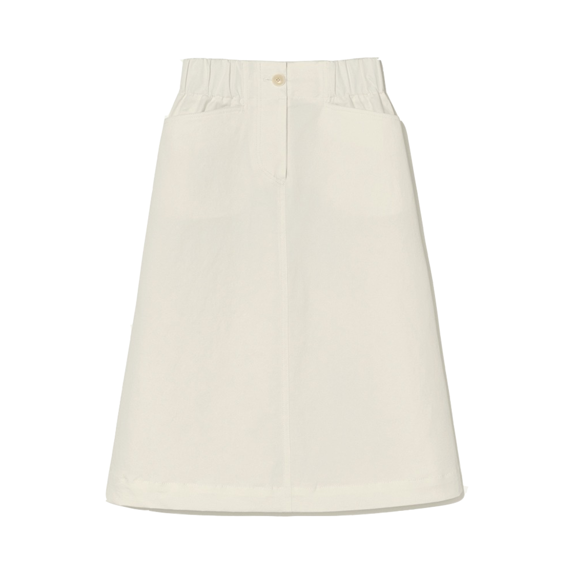 24FW001SK Kindersalmon Women Phiro Cotton Skirt White