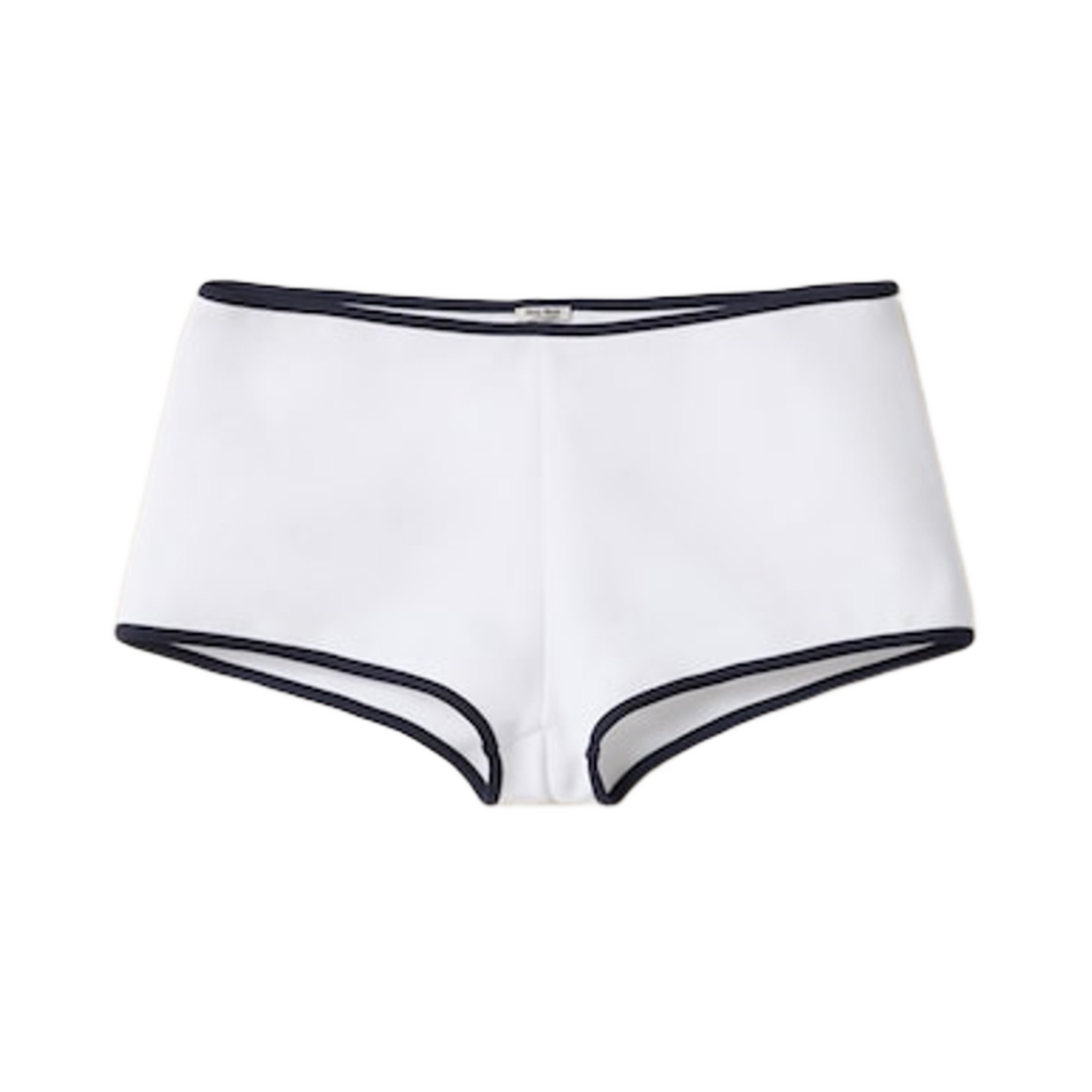(W) 미우 미우 테크니컬 얀 쇼츠 화이트 블루((W) Miu Miu Technical Yarn Shorts White Blue) - 1
