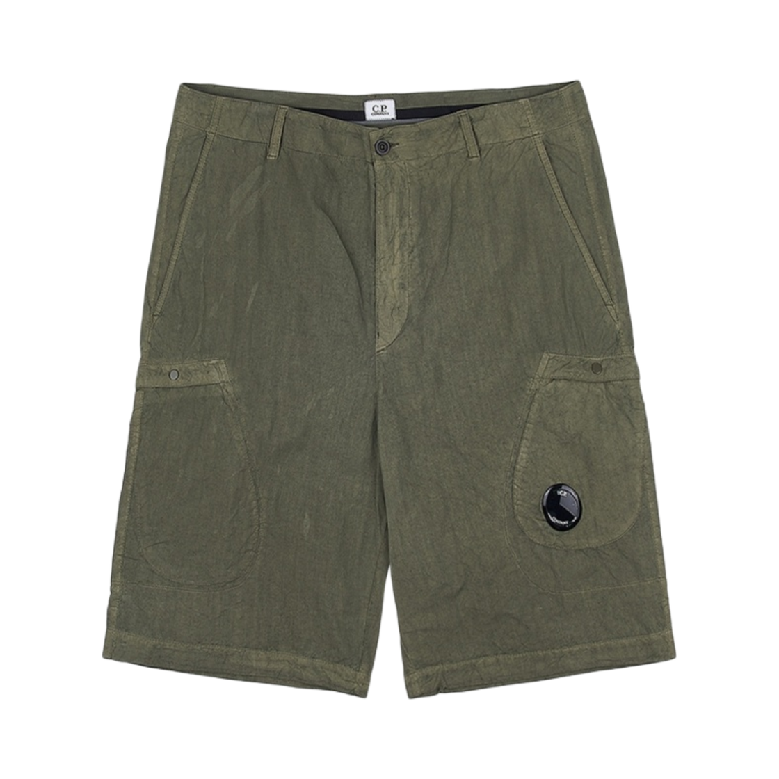 14CMBE292A006456G648 C.P. Company Ba-Tic Light Cargo Shorts Bronze Green - 23SS