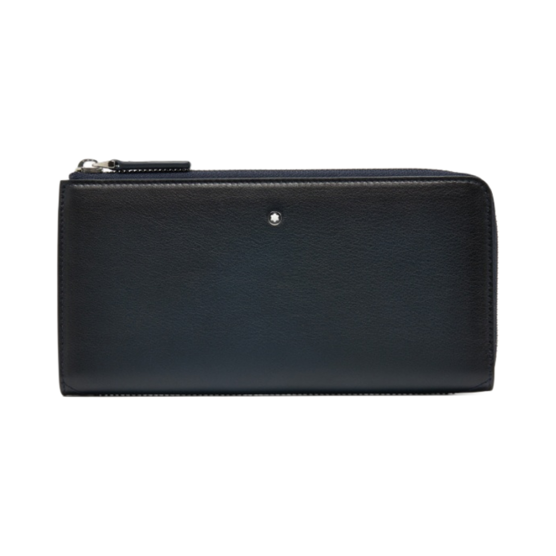 123724 Montblanc Meisterstuck Sfumato 12cc Zip Around Wallet Navy - 대표 이미지 #1
