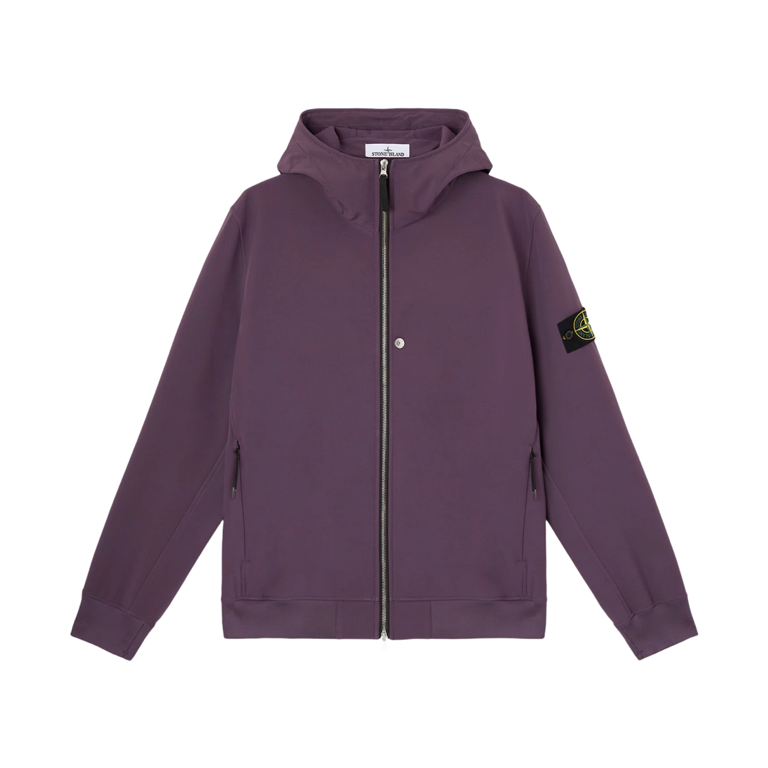 K2S15Q1000-04S0B22-V0017 Stone Island Q100004 Soft Shell-R E.Dye Technology Recycled Polyester Light Hooded Jacket with Weather Resistant Membrane Amaranth - 25FW