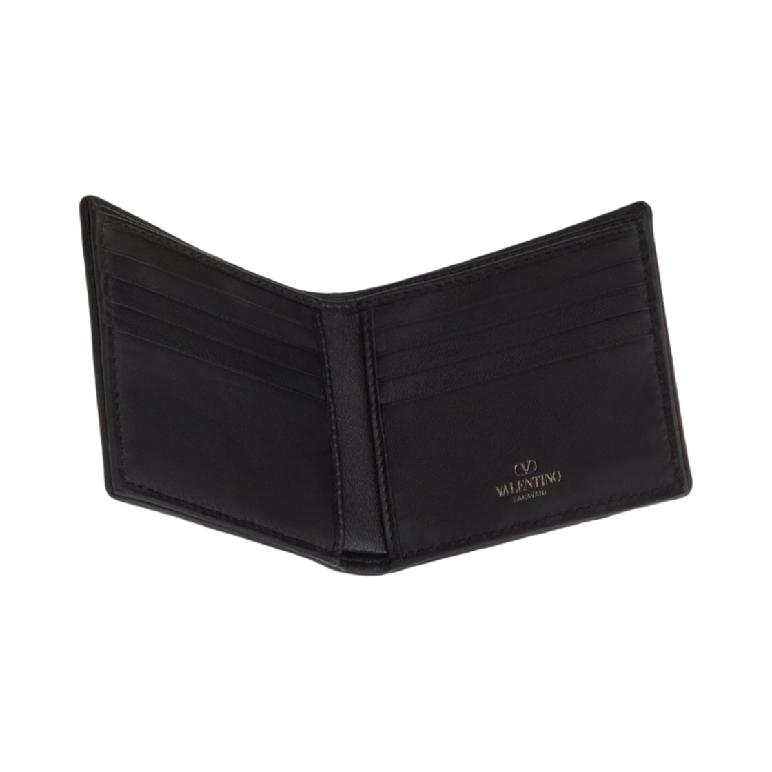 발렌티노 트왈 아이코노그래피 레더 디테일 지갑 폰덴테 블랙(Valentino Toile Iconographe Wallet with Leather Details Fondant Black) - 2