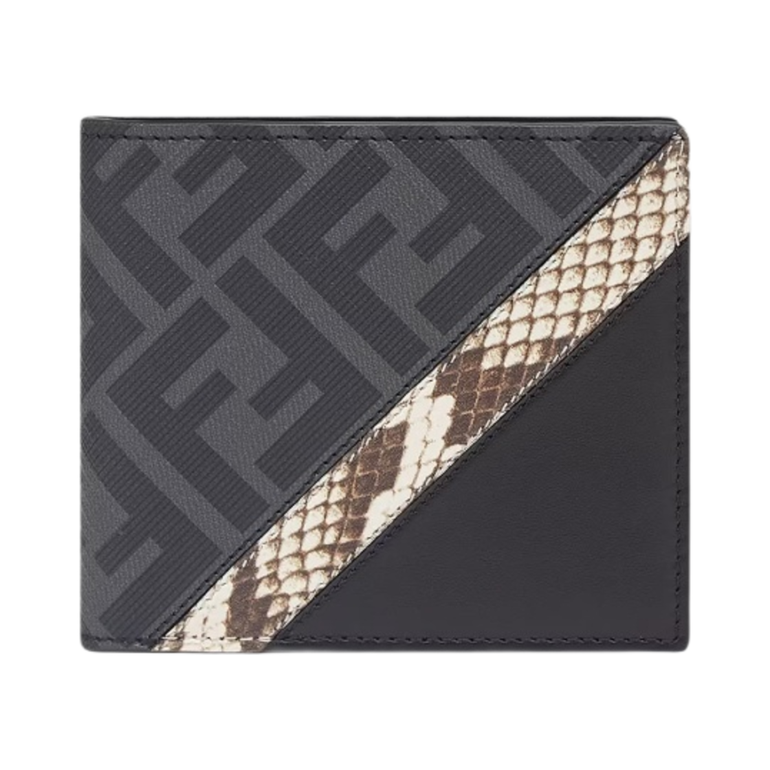 펜디 패브릭 반지갑 그레이(Fendi Fabric Bi-Fold Wallet Grey) - 1