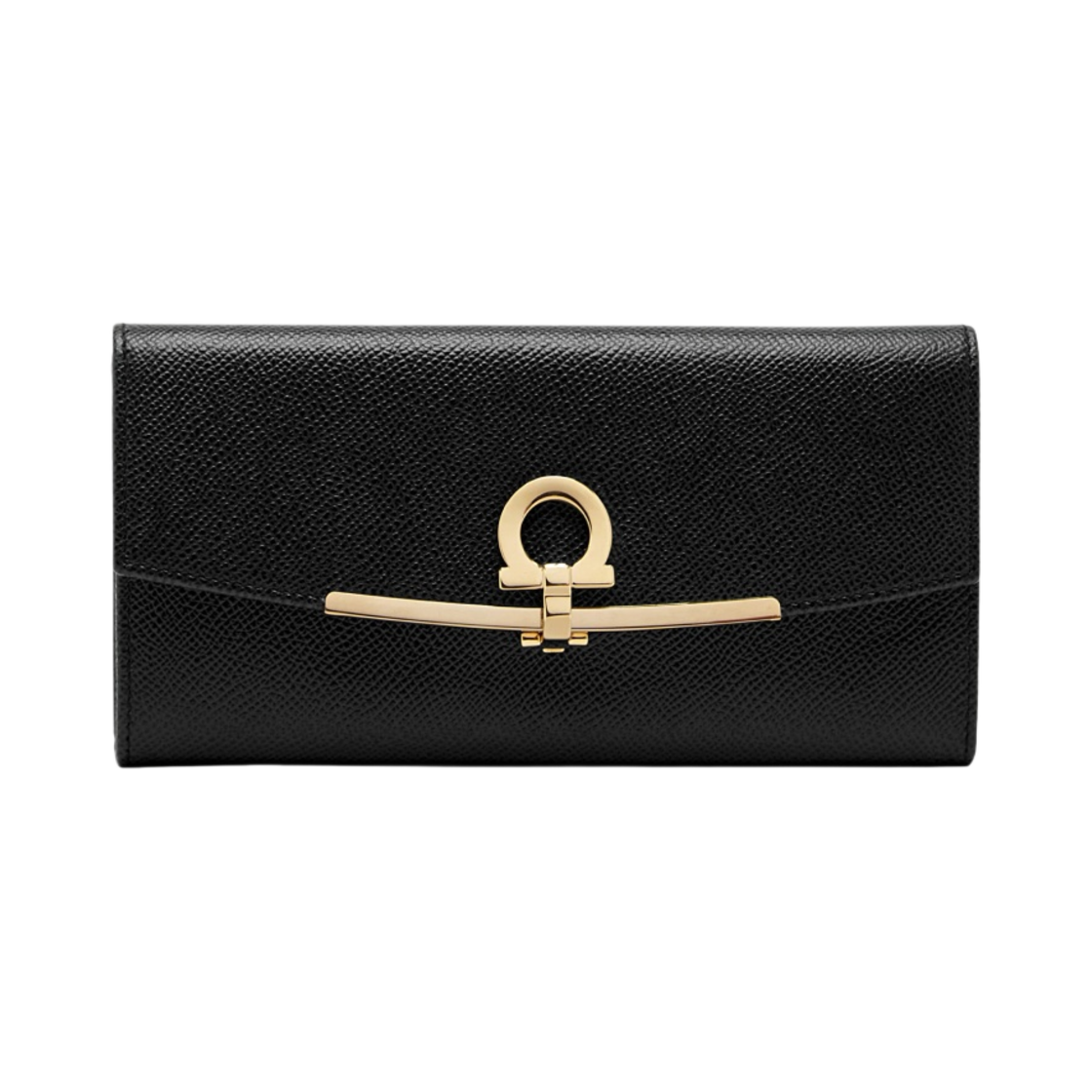 페라가모 간치니 장지갑 블랙(Ferragamo Gancini Continental Wallet Black)