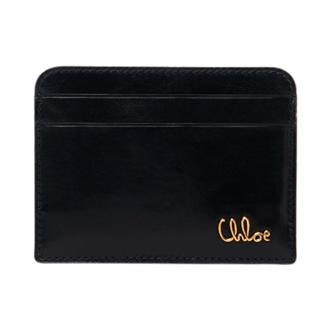끌로에 샤이니 레더 아이코닉 카드 홀더 블랙(Chloe Iconic Card Holder in Shiny Leather Black)