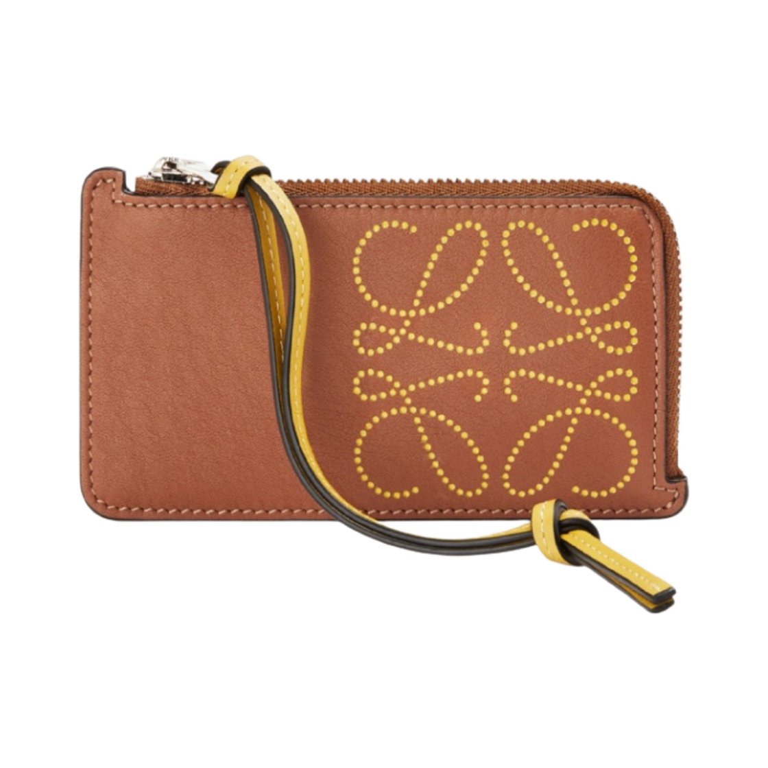 로에베 클래식 카프스킨 브랜드 코인 카드 홀더 탄 오커(Loewe Brand Coin Card Holder in Classic Calfskin Tan Ochre) - 1