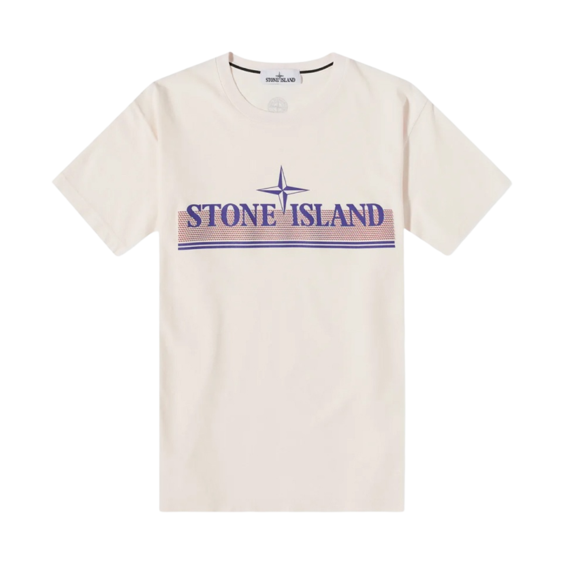 스톤 아일랜드 2NS92 30/1 코튼 저지 트리크로미아 원 프린트 가먼트 다이드 티셔츠 로즈 - 22SS(Stone Island 2NS92 30/1 Cotton Jersey Tricromia One Print Garment Dyed T-Shirt Rose - 22SS) - 1
