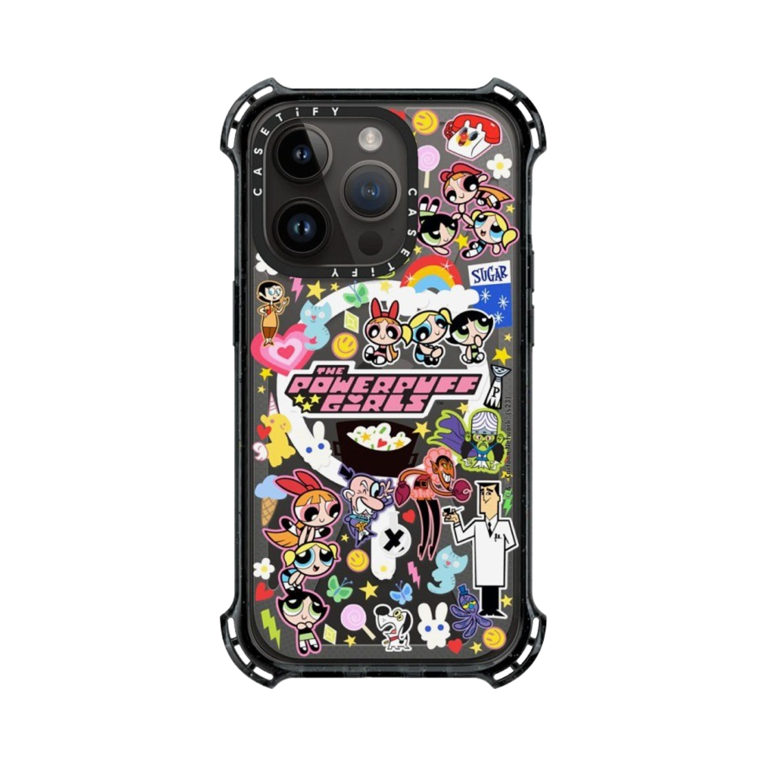 케이스티파이 x 파워퍼프걸 아이폰 스티커매니아 바운스 케이스 클리어 블랙(Casetify x The Powerpuff Girls iPhone Stickermania Bounce Case Clear Black) - 3