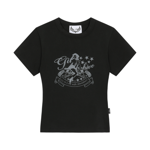 Tシャツ・カットソー [Gila Archive] STAR WING CROP T-SHIRT_KH GL25SUTP02KH 길라 아카이브 스타 윙 크롭 티셔츠 화이트 | GILAARCHIVE | KREAM