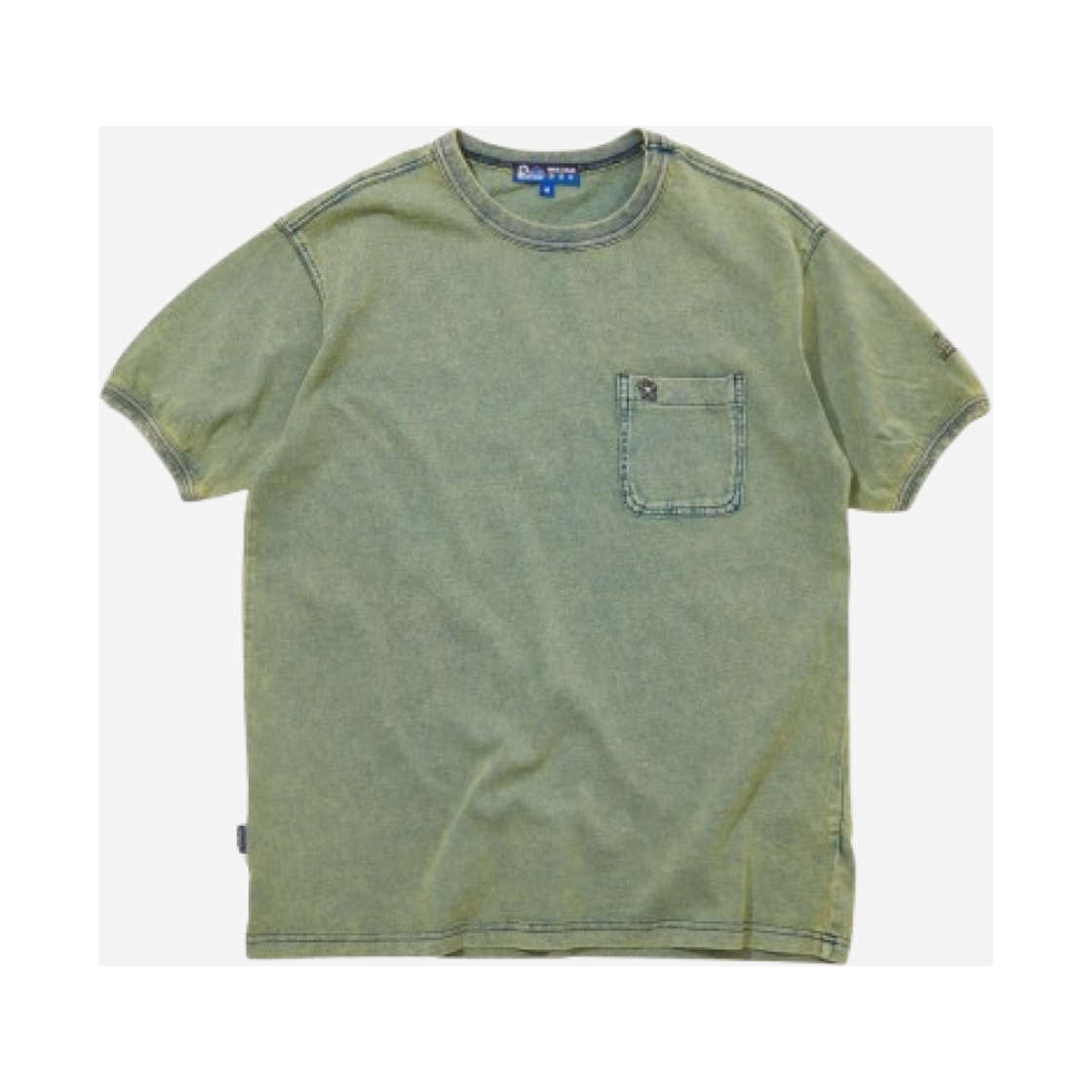 FR1KT21U NICK GEAR x Penfield Pocket Tint Wahshing Indigo Short Sleeve Tee Yellow