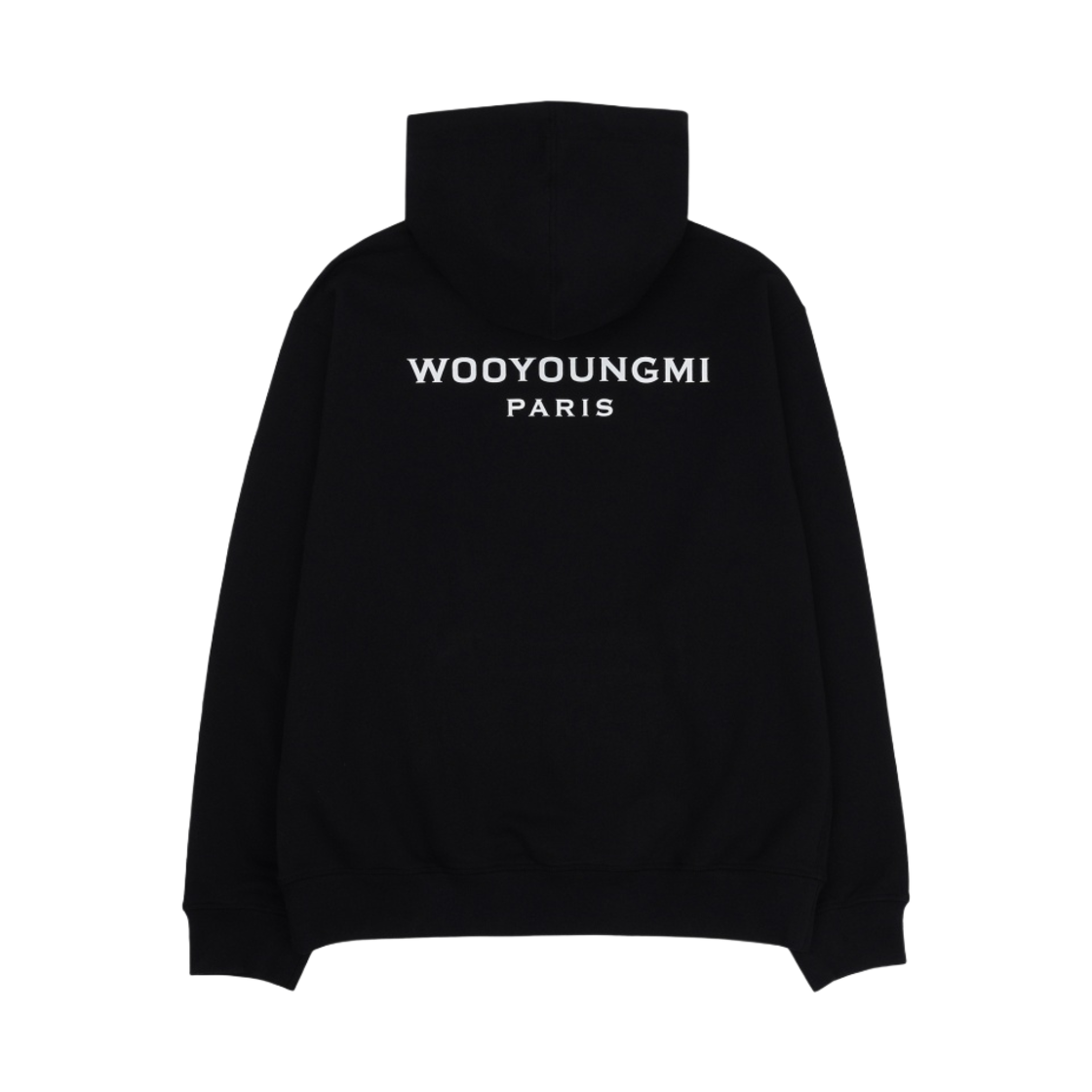 우영미 코튼 백 로고 후드 스웨트셔츠 블랙 - 24SS(Wooyoungmi Cotton Back Logo Hooded Sweatshirt Black - 24SS)