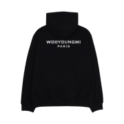 Wooyoungmi Cotton Back Logo Hooded Sweatshirt Black - 24SS