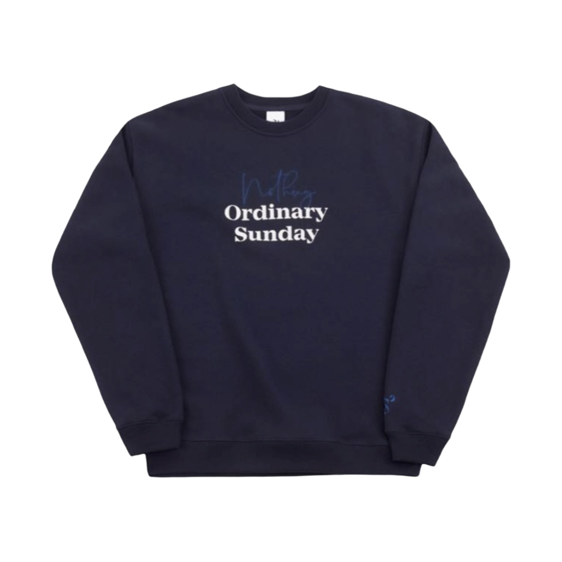 NOS7 투톤 로고 스웨트셔츠 네이비(NOS7 Two Tone Logo Sweatshirt Navy)