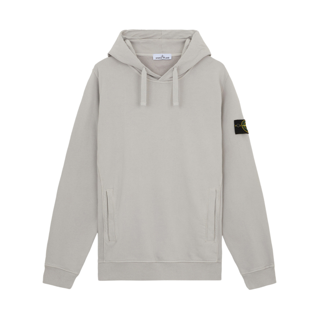 811560820-V0060 Stone Island 60820 Brushed Organic Cotton Fleece Hooded Sweatshirt with Pockets Grey - 24FW