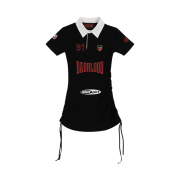(W) Bad Blood Mystic Capsule Polo Mini Dress Black