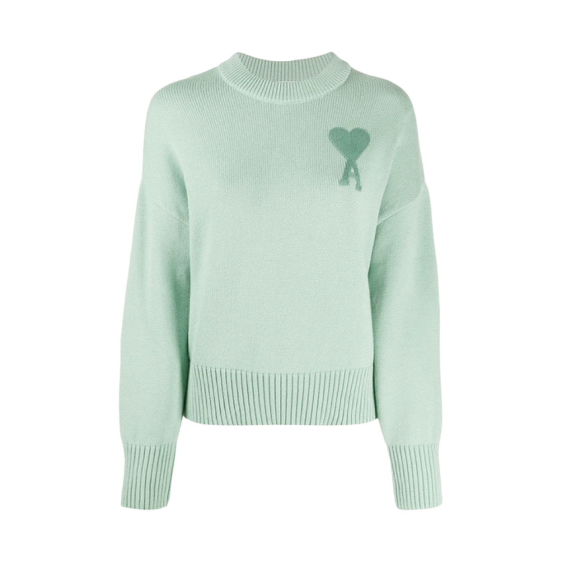 (W) 아미 빅 하트 로고 오버사이즈 스웨터 아쿠아 - 21SS((W) AMI de Coeur Oversize Sweater Aqua - 21SS) - 1