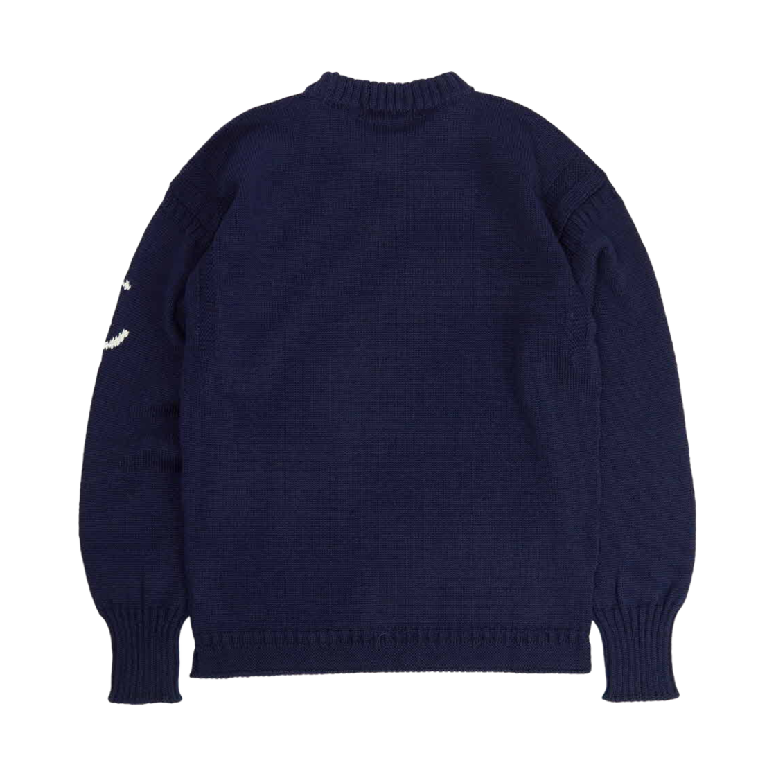 건지울른스 크루넥 홀가먼트 스웨터 네이비(Guernsey Woollens Crewneck Wholegarment Sweater Navy) - 2