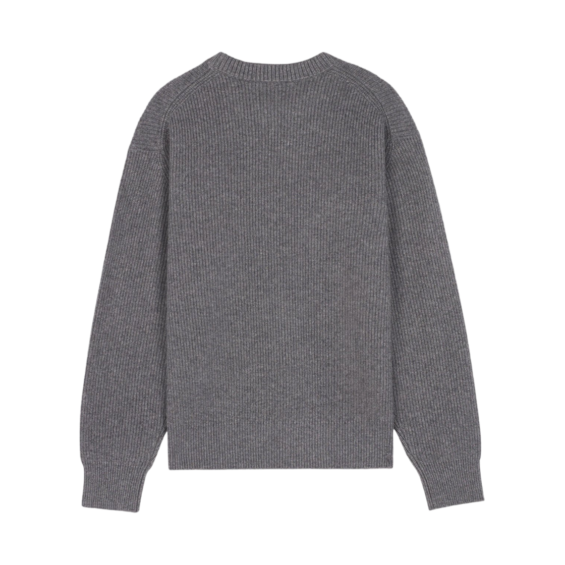 메종 키츠네 볼드 폭스 헤드 패치 컴포트 립드 점퍼 미디움 그레이 멜란지(Maison Kitsune Bold Fox Head Patch Comfort Ribbed Jumper Medium Grey Melange) - 2