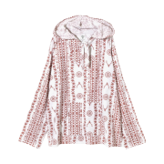 South2 West8 Mexican Parka Flannel PT White Red