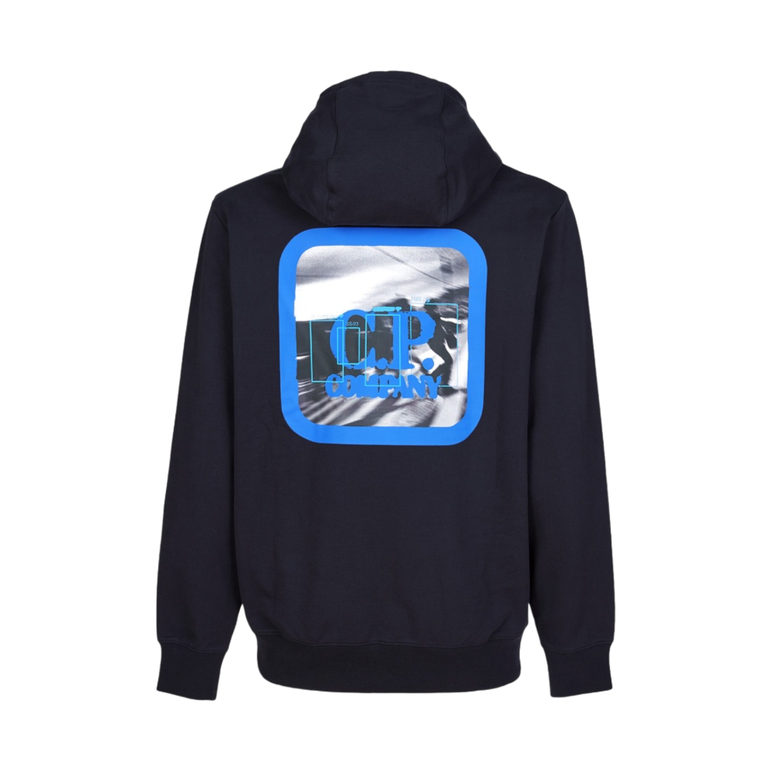 C.P. 컴퍼니 메트로폴리스 시리즈 스트레치 플리스 그래픽 후드 네이비 - 23SS(C.P. Company Metropolis Series Stretch Fleece Graphic Hoodie Navy - 23SS) - 2