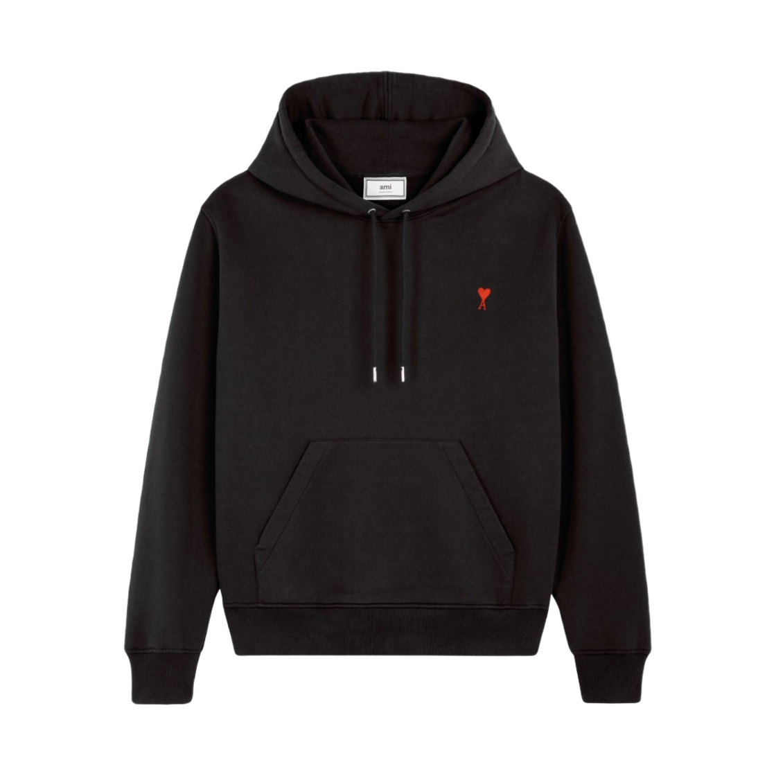 아미 스몰 하트 로고 후드 블랙 - 20FW(AMI de Coeur Hoodie Black - 20FW) - 1