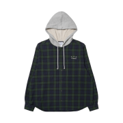 IAB Studio Hoodie Shirt Blackwatch Tartan White