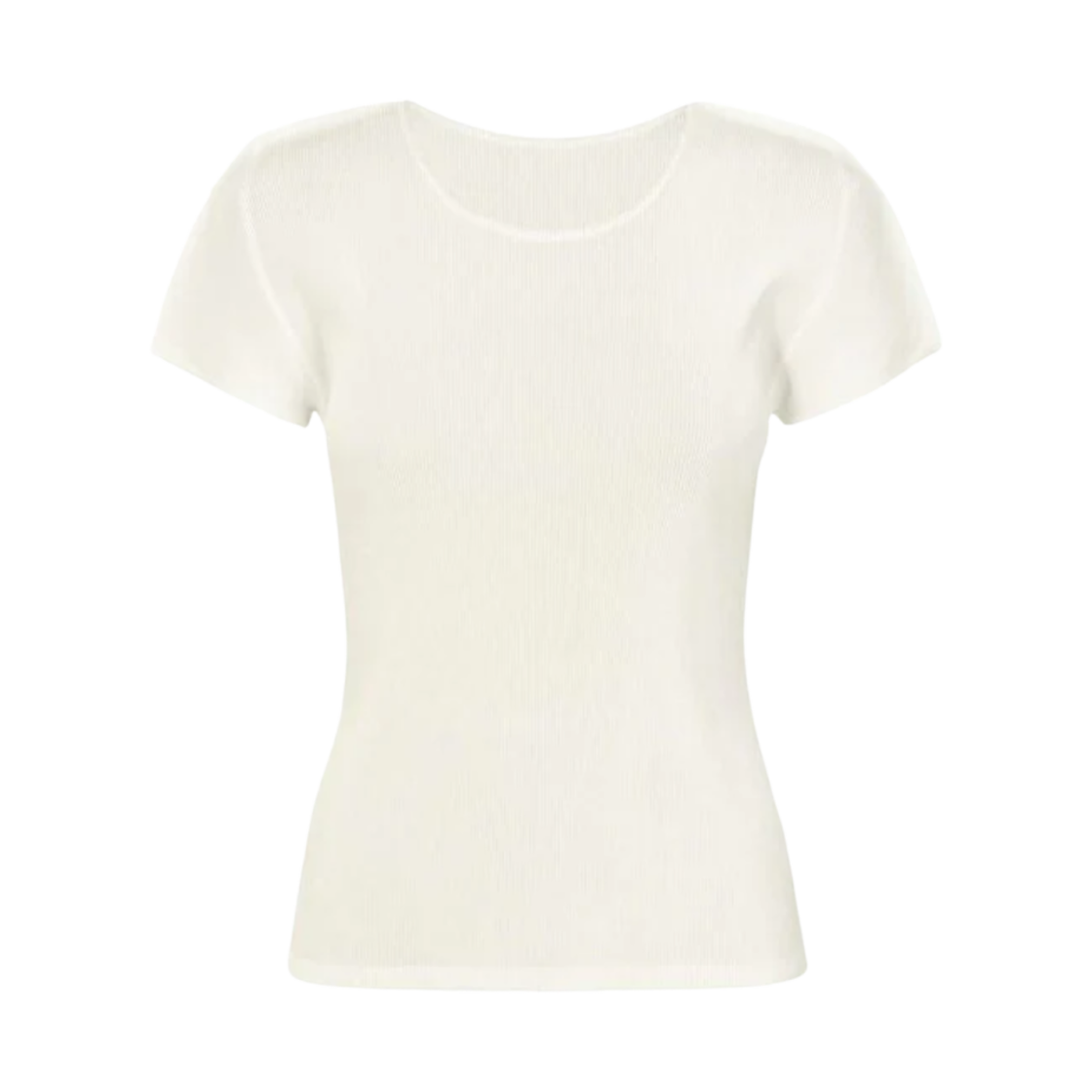 FK103-01 (W) Pleats Please Issey Miyake Mist Basics Top White