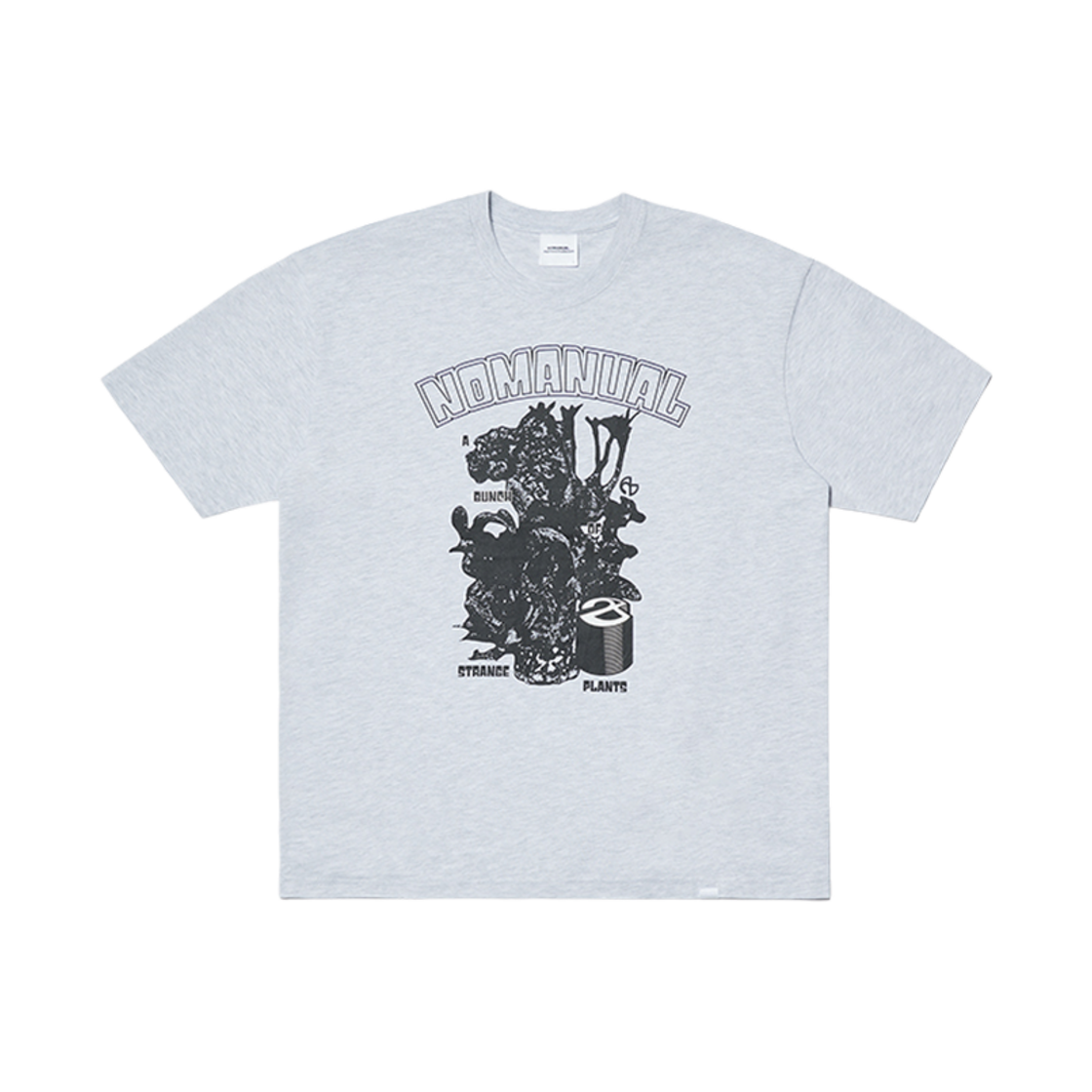 노매뉴얼 S.P 티셔츠 화이트 멜란지(NOMANUAL S.P T-Shirt White Melange) - 1