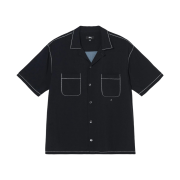 Stussy Contrast Pick Stitched Shirt Black