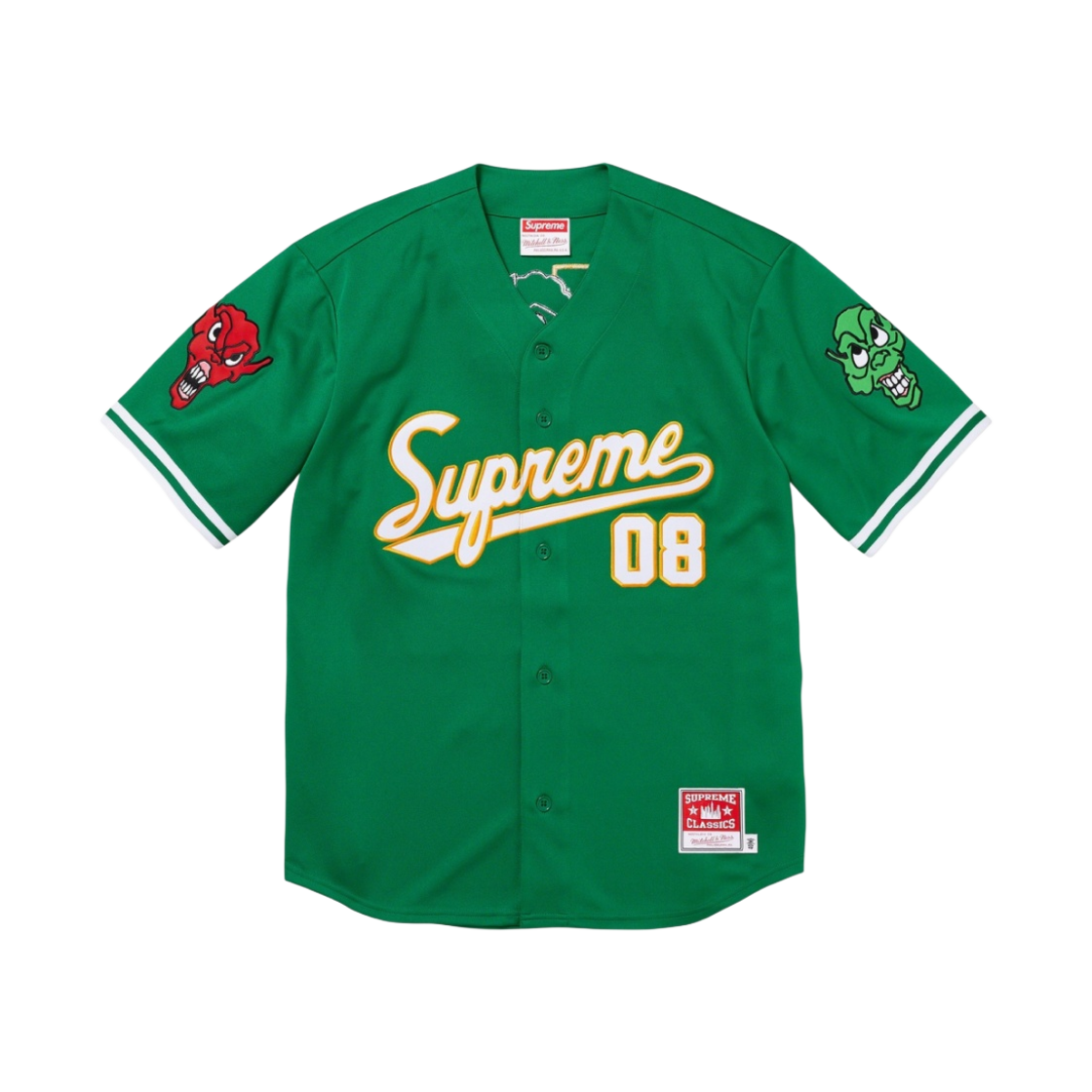 슈프림 미첼 & 네스 다운타운 헬 베이스볼 저지 그린 - 23FW(Supreme Mitchell & Ness Downtown Hell Baseball Jersey Green - 23FW)