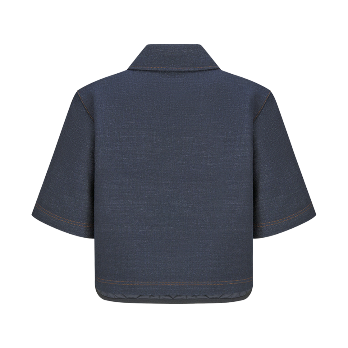 (W) 디올 투인원 실크 피코트 딥 블루 데님 이펙트 테크니컬 오블리크 라이닝((W) Dior 2-In-1 Cropped Peacoat Deep Blue Denim Effect Technical Oblique Lining) - 2