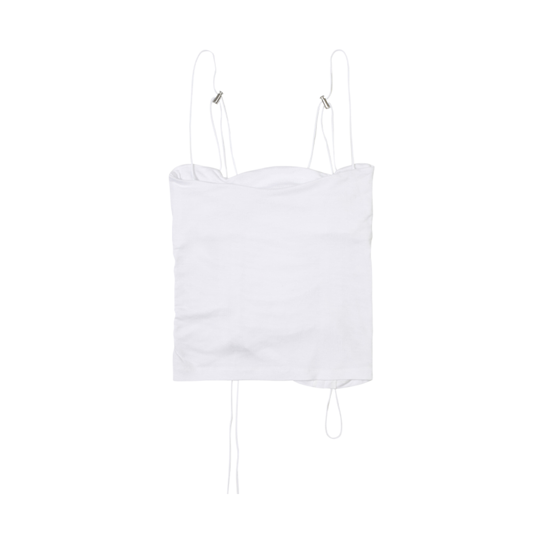 (W) 보헤미안 서울 스트링 셔링 슬리브리스 화이트((W) Bohemian Seoul String Shirring Sleeveless White) - 2