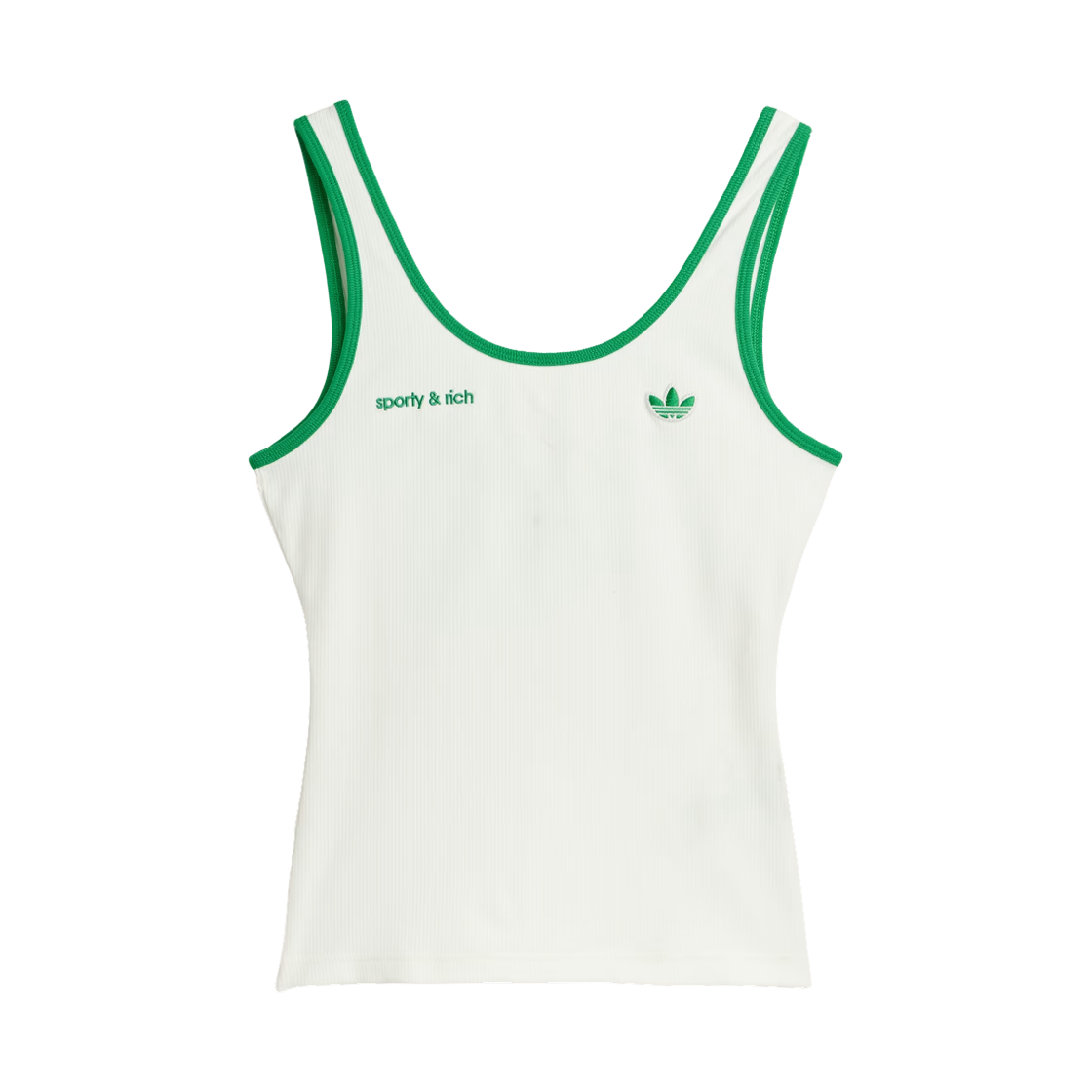 JL7202 (W) Adidas x Sporty & Rich Tank Top Off White Green - KR Sizing