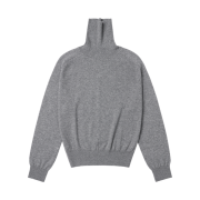 Siyazu SIKN2129 Cashmere Blend Turtleneck Knit Melange gray