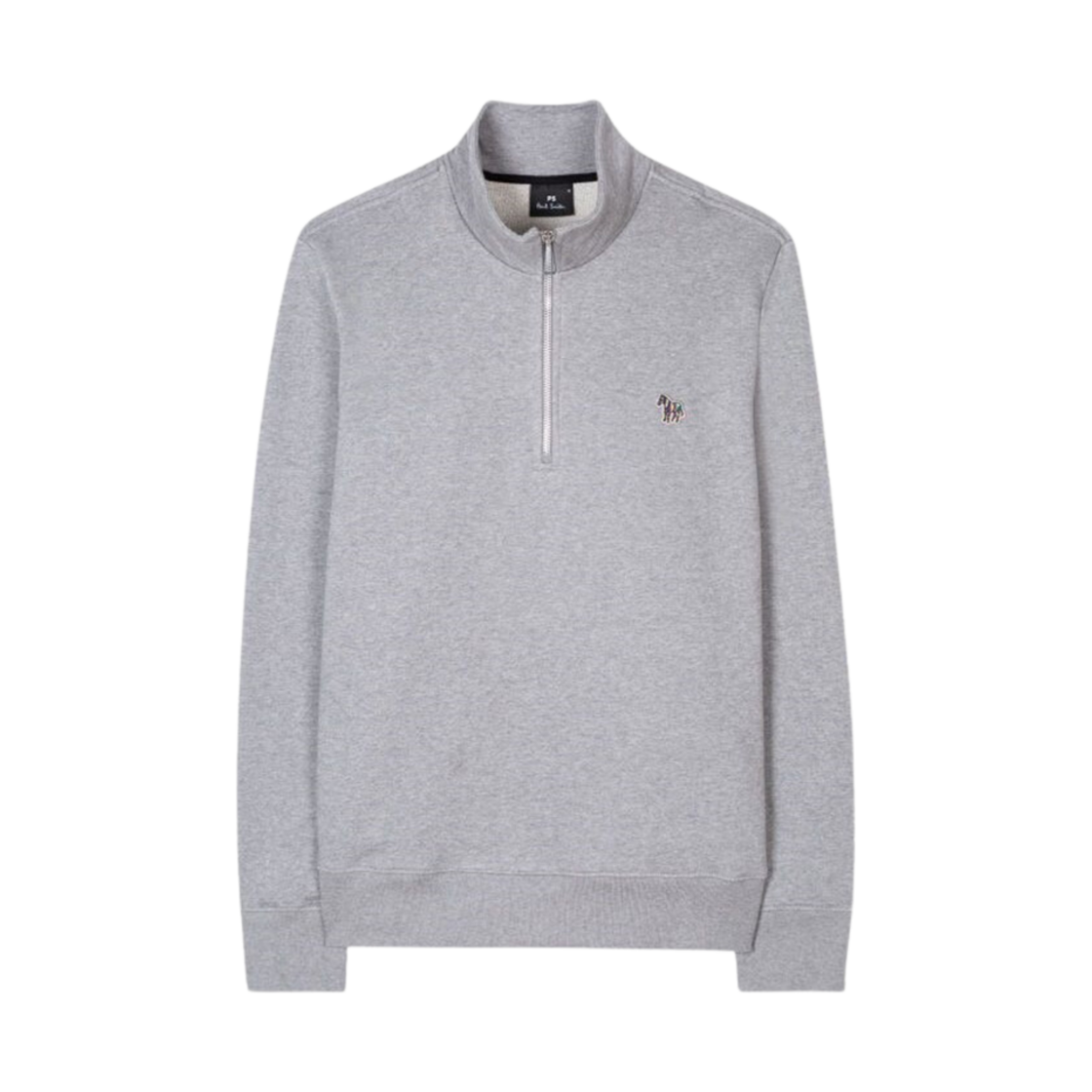 폴 스미스 지브라 로고 쿼터 집업 그레이 말(Paul Smith Zebra Logo Quarter Zip-UP Grey Marl) - 1