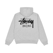 Stussy Stock London Zip Hoodie Ash Heather