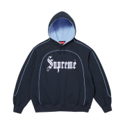 Supreme Curve Piping Hooded Sweatshirt Navy - 25SS